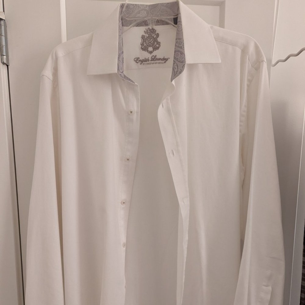 English Laundry Christopher Wicks White Button Up Dress Shirt